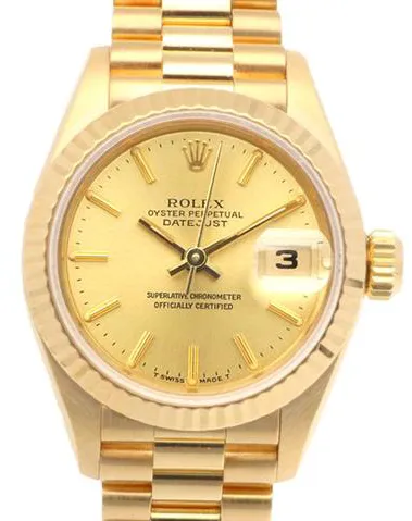 Rolex Lady-Datejust 69178 26mm Yellow gold Champagne