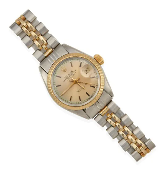 Rolex Date 25.6mm Yellow gold and Stainless steel Golden