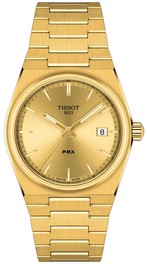 Tissot PRX T137.210.33.021.00 35mm Yellow gold and Stainless steel Champagne