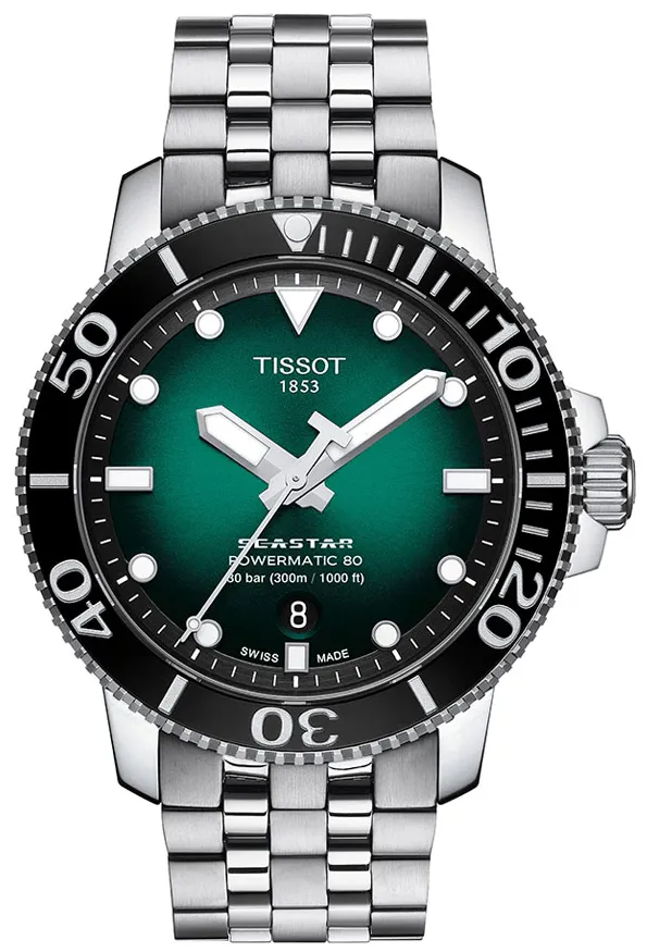 Tissot Seastar T1204071109101 43mm Stainless steel Black