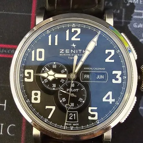 Zenith Pilot 03.2430.4054/21.C721 48mm Stainless steel Black 9