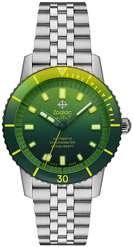 Zodiac Sea Wolf ZO9295 40mm Stainless steel Green