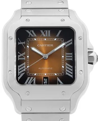 Cartier Santos de Cartier WSSA0064 47.5mm Stainless steel Brown