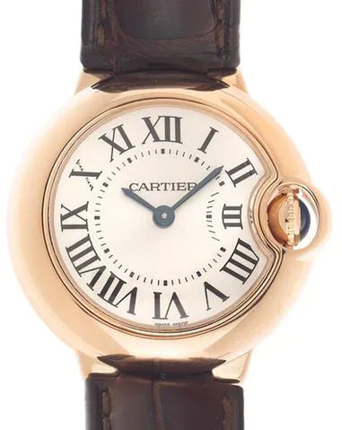 Cartier Ballon Bleu 3007 28mm Rose gold Silver