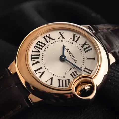 Cartier Ballon Bleu 3007 28mm Rose gold Silver 2