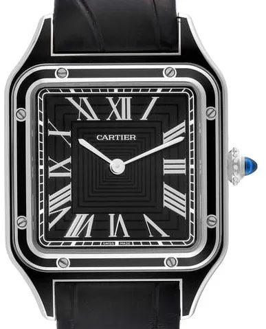 Cartier Santos Dumont WSSA0046 43.5mm Stainless steel Black