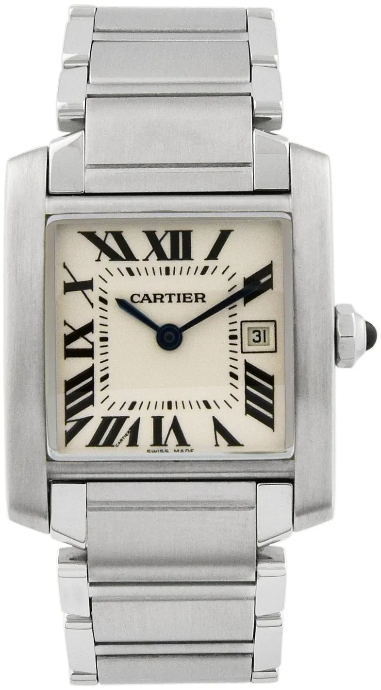 Cartier Tank Française W51011Q3 25mm Stainless steel White