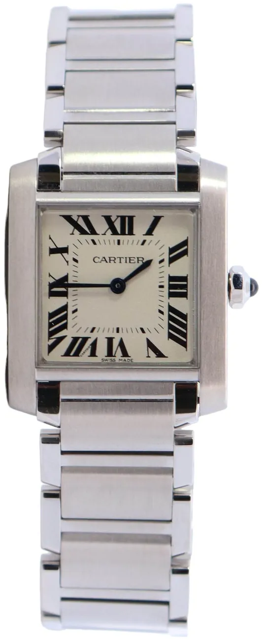 Cartier Tank W51008Q3 20mm Stainless steel White