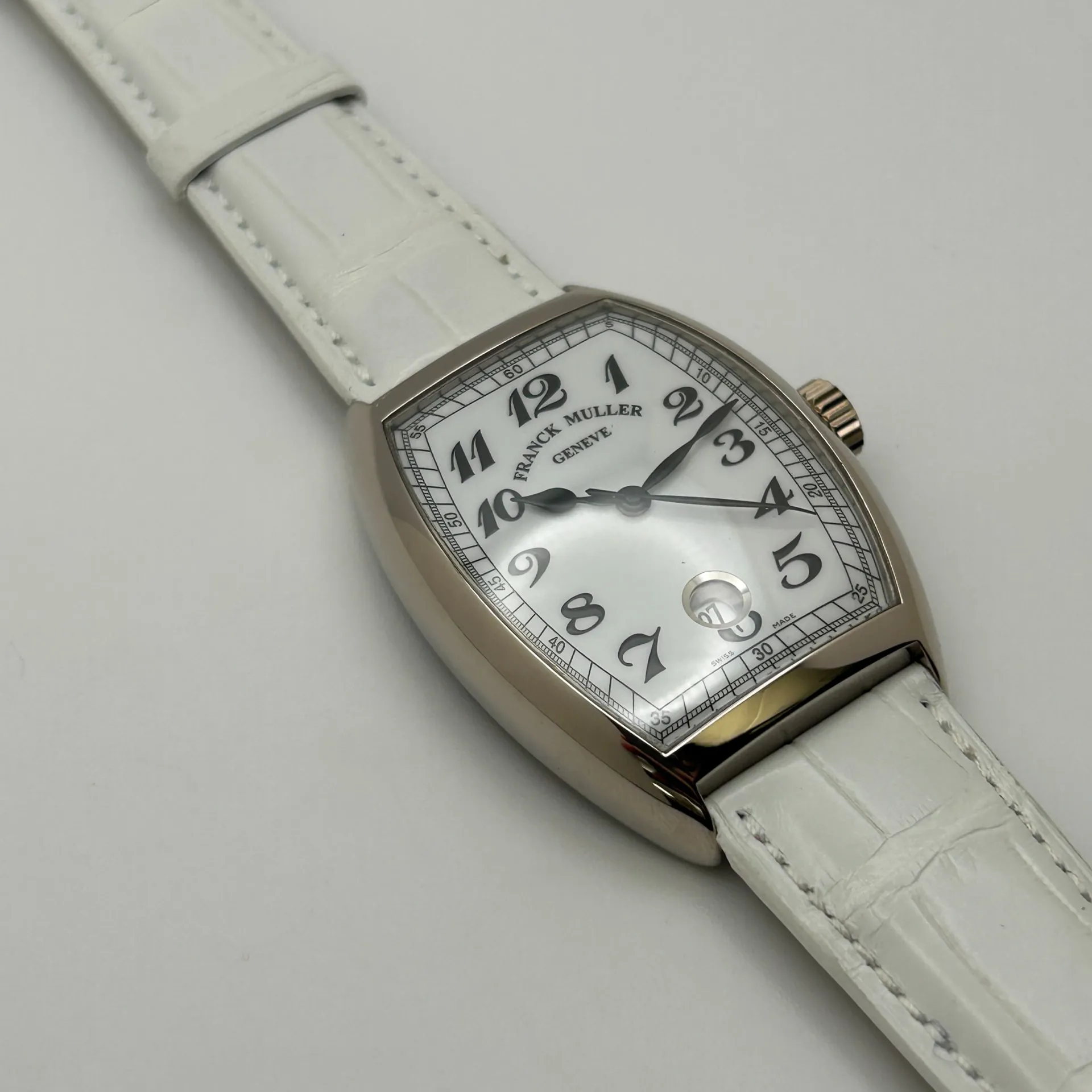 Franck Muller Cintree Curvex 35mm Stainless steel White 2