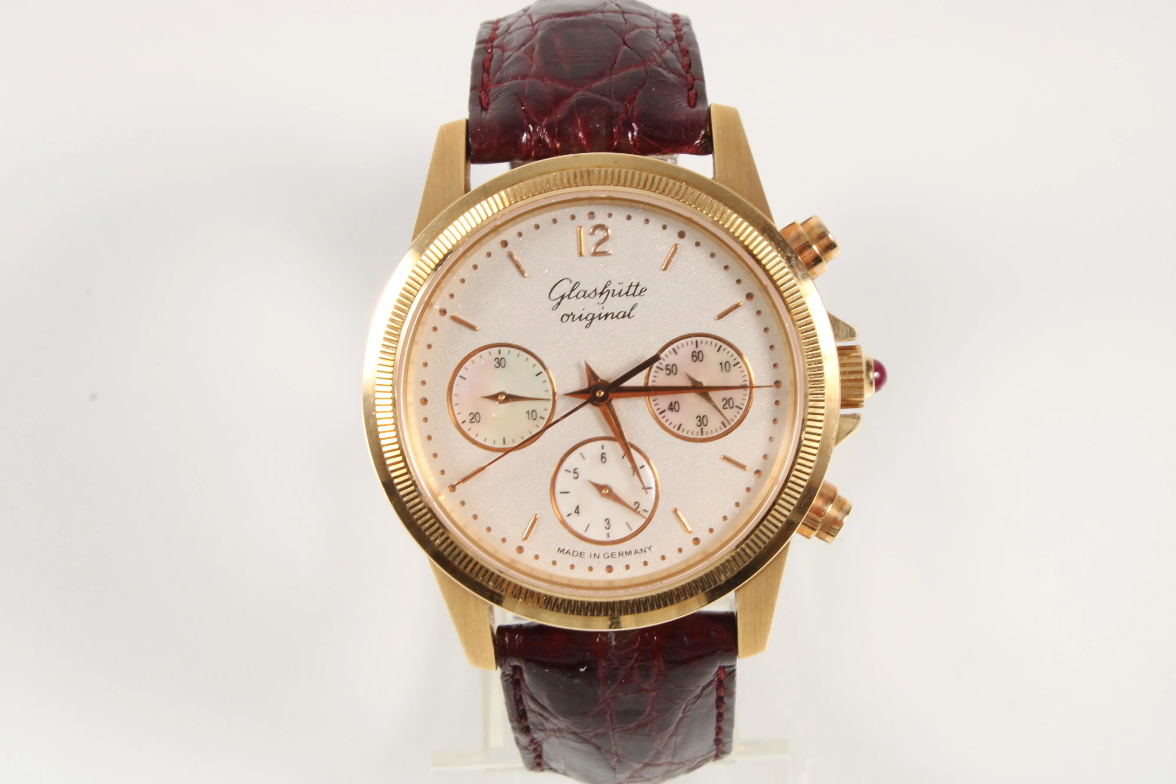 Glashütte 10660101-05 39.5mm Yellow gold Silver