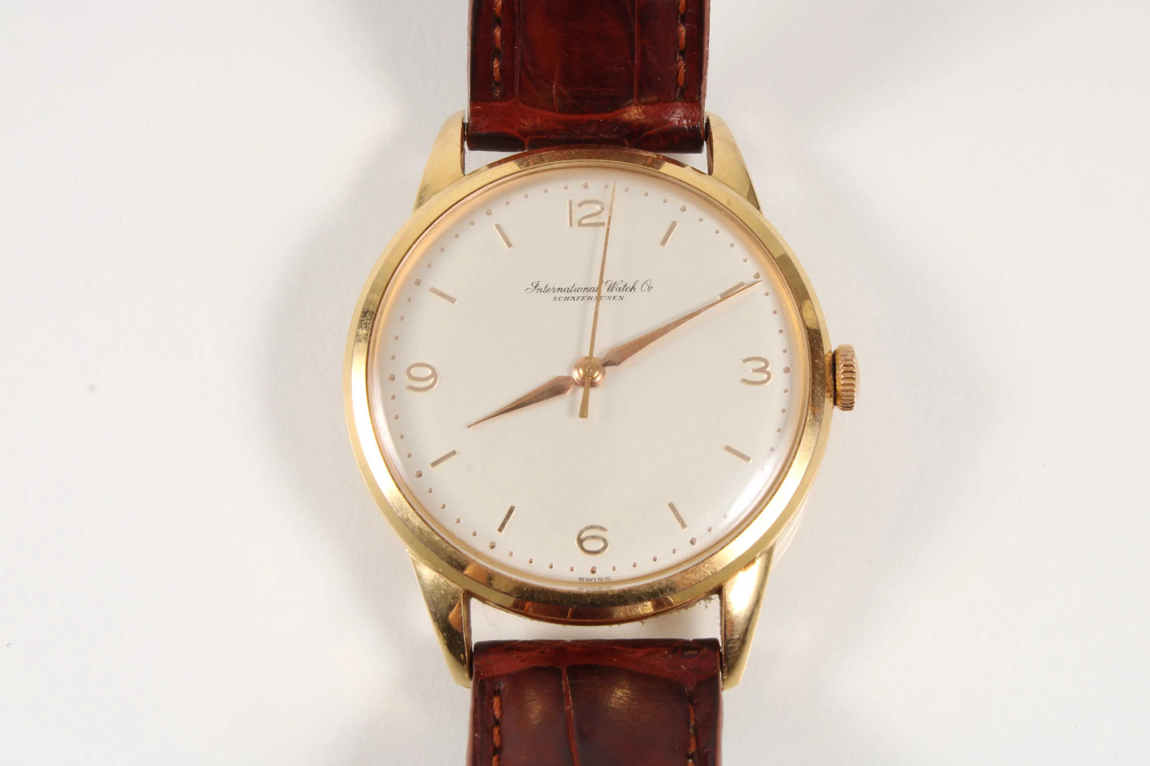 IWC 35mm Yellow gold Beige