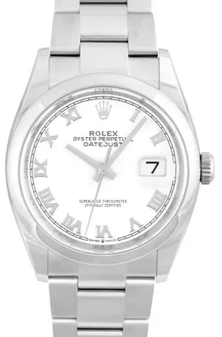 Rolex Datejust 36 126200 36mm Stainless steel White