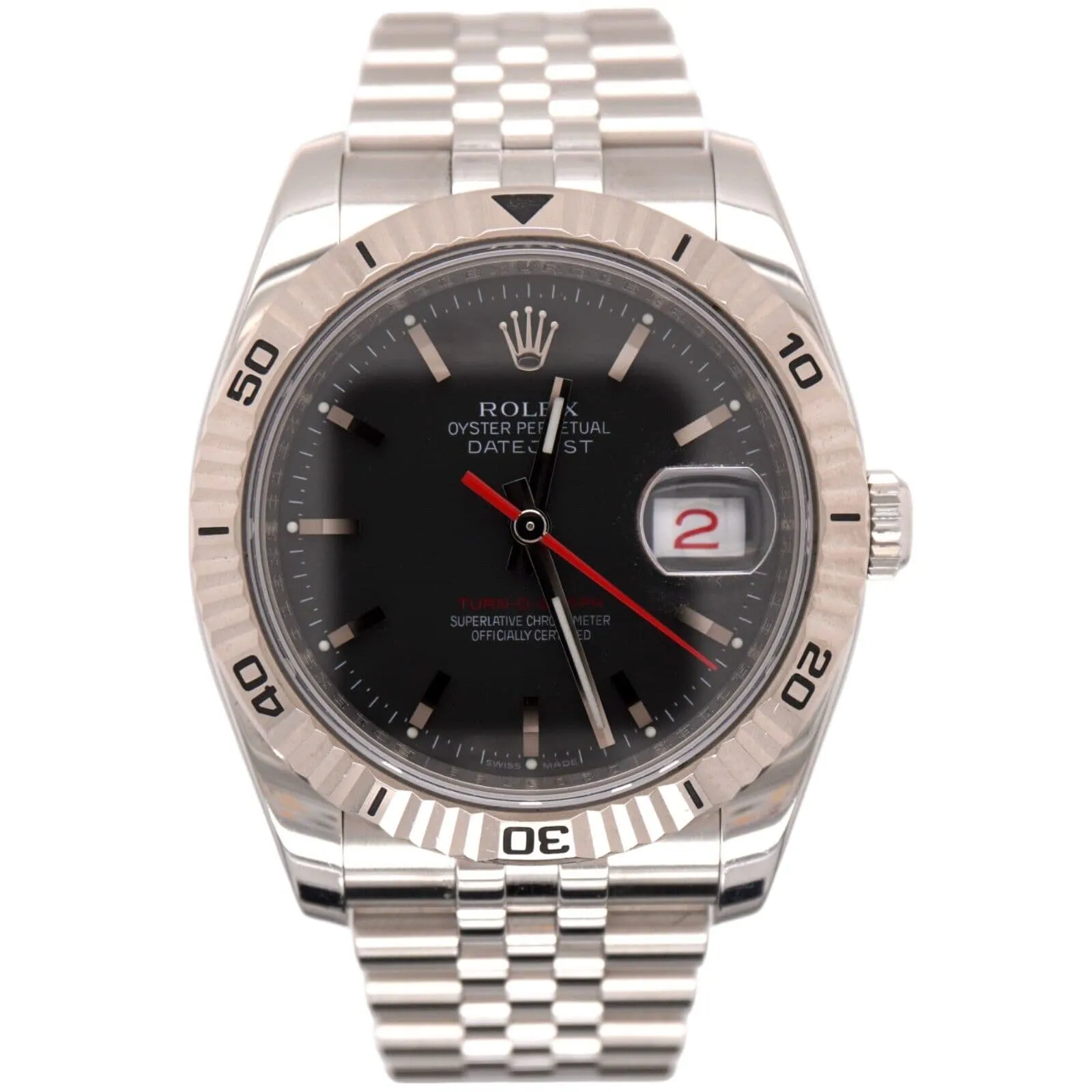 Rolex Datejust Turn-O-Graph 116264 36mm Stainless steel Black