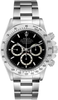 Rolex Daytona Zenith Movement Black Dial Steel Mens Watch 16520 Stainless steel Black