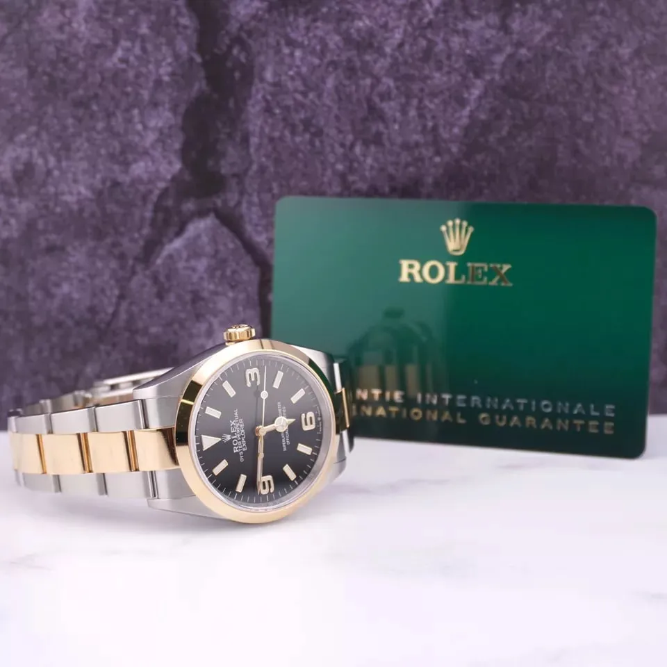 Rolex Explorer 124273-0001 36mm Yellow gold and Oystersteel Black 5