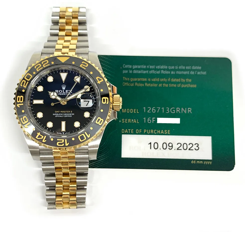 Rolex GMT-Master II 126713GRNR 40mm Yellow gold and 18k yellow gold Black