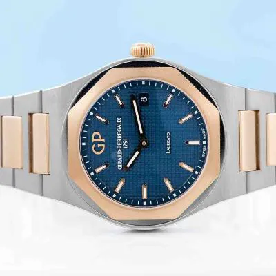 Girard-Perregaux Laureato 80189-56-432-56A 34mm Rose gold and Stainless steel Blue 1