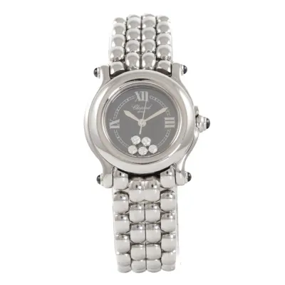 Chopard Happy Sport 27/8250-23 26mm Stainless steel and Diamond Black