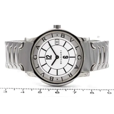 Bulgari Solotempo ST35S 35mm Silver White 4