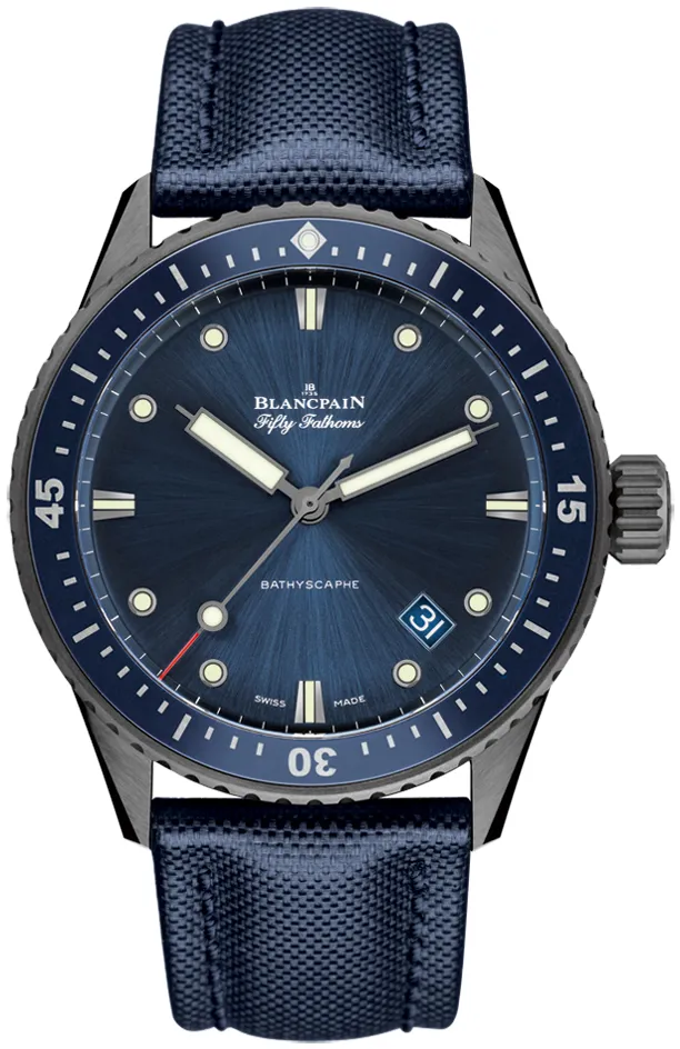 Blancpain Fifty Fathoms 5000-0240-O52A 43.6mm Ceramic Blue