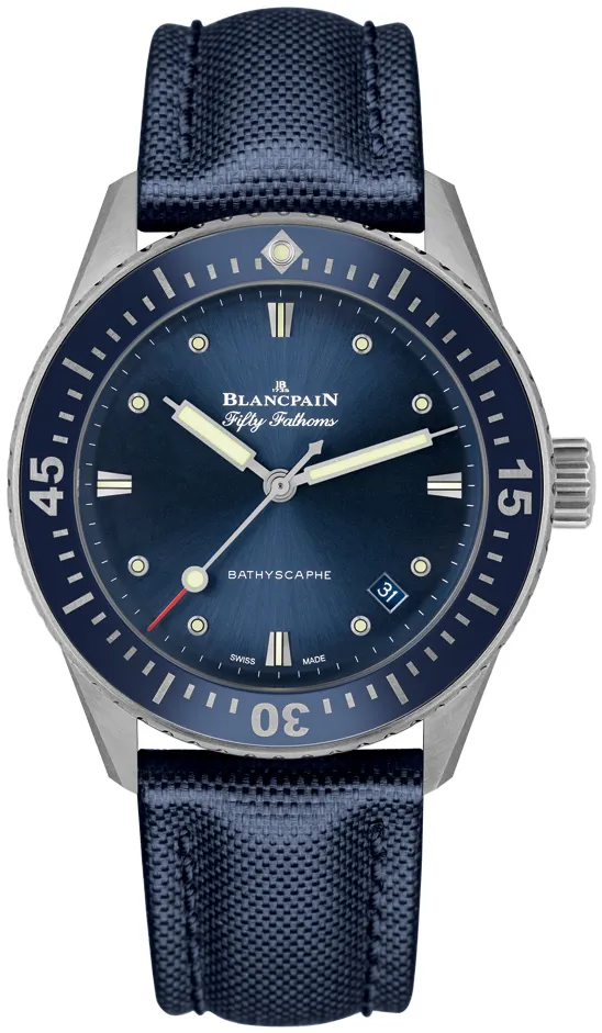 Blancpain Fifty Fathoms 5100-1140-O52A 38mm Stainless steel Blue