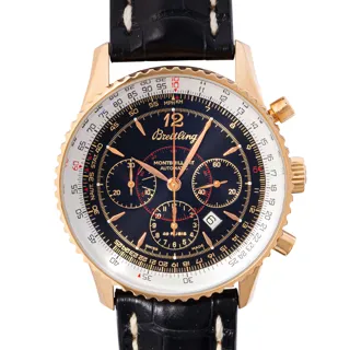 Breitling Montbrillant H41330 Rose gold Black