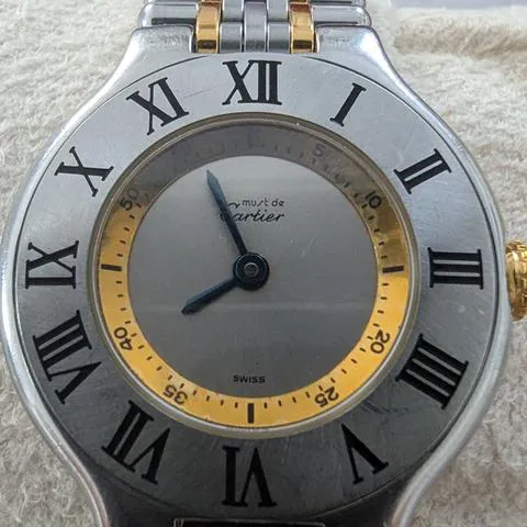 Cartier 21 Must de Cartier 1340 28mm Yellow gold and Stainless steel Silver