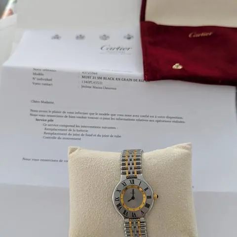 Cartier 21 Must de Cartier 1340 28mm Yellow gold and Stainless steel Silver 10