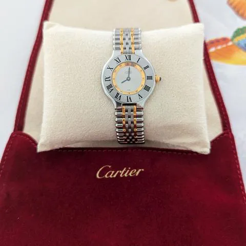 Cartier 21 Must de Cartier 1340 28mm Yellow gold and Stainless steel Silver 11