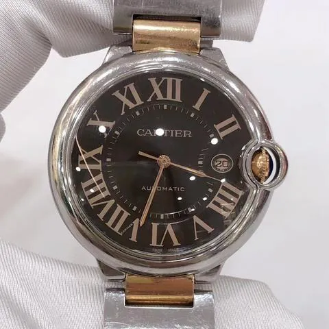 Cartier Ballon Bleu W6920032 42mm Yellow gold and Stainless steel Brown