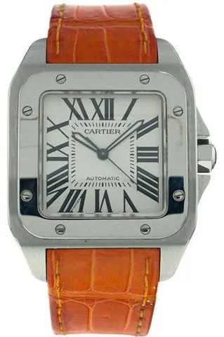 Cartier Santos 100 W20073X8/2656 38mm Stainless steel White