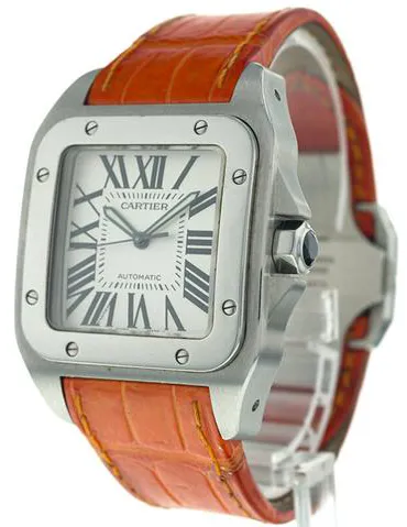 Cartier Santos 100 W20073X8/2656 38mm Stainless steel White 1