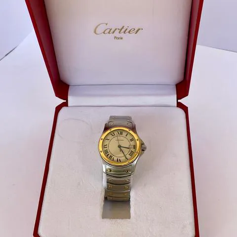 Cartier Santos 187902 30mm Yellow gold and Stainless steel White 1