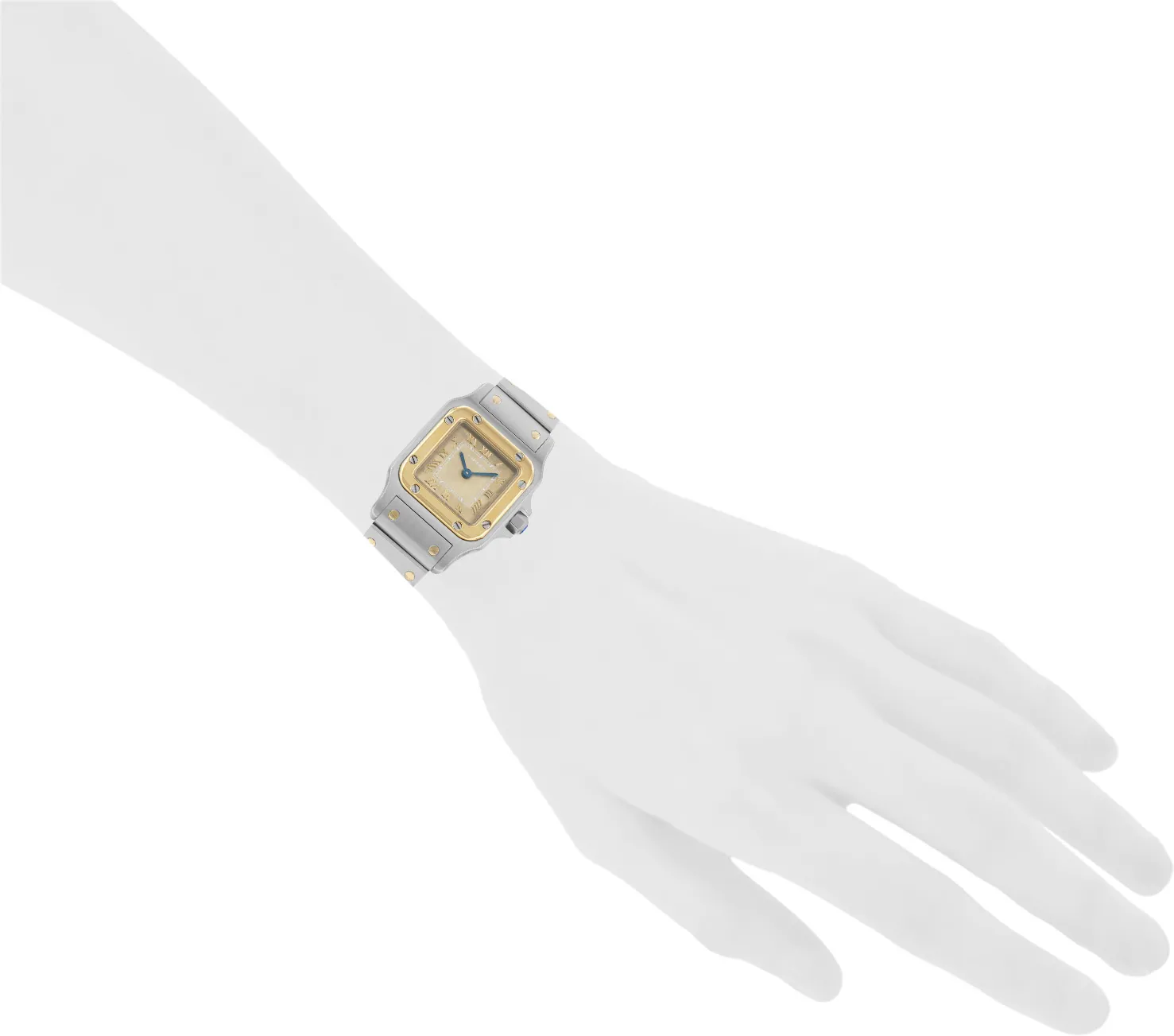 Cartier Santos Galbée 1057930 24mm Yellow gold and Stainless steel Gilt 1