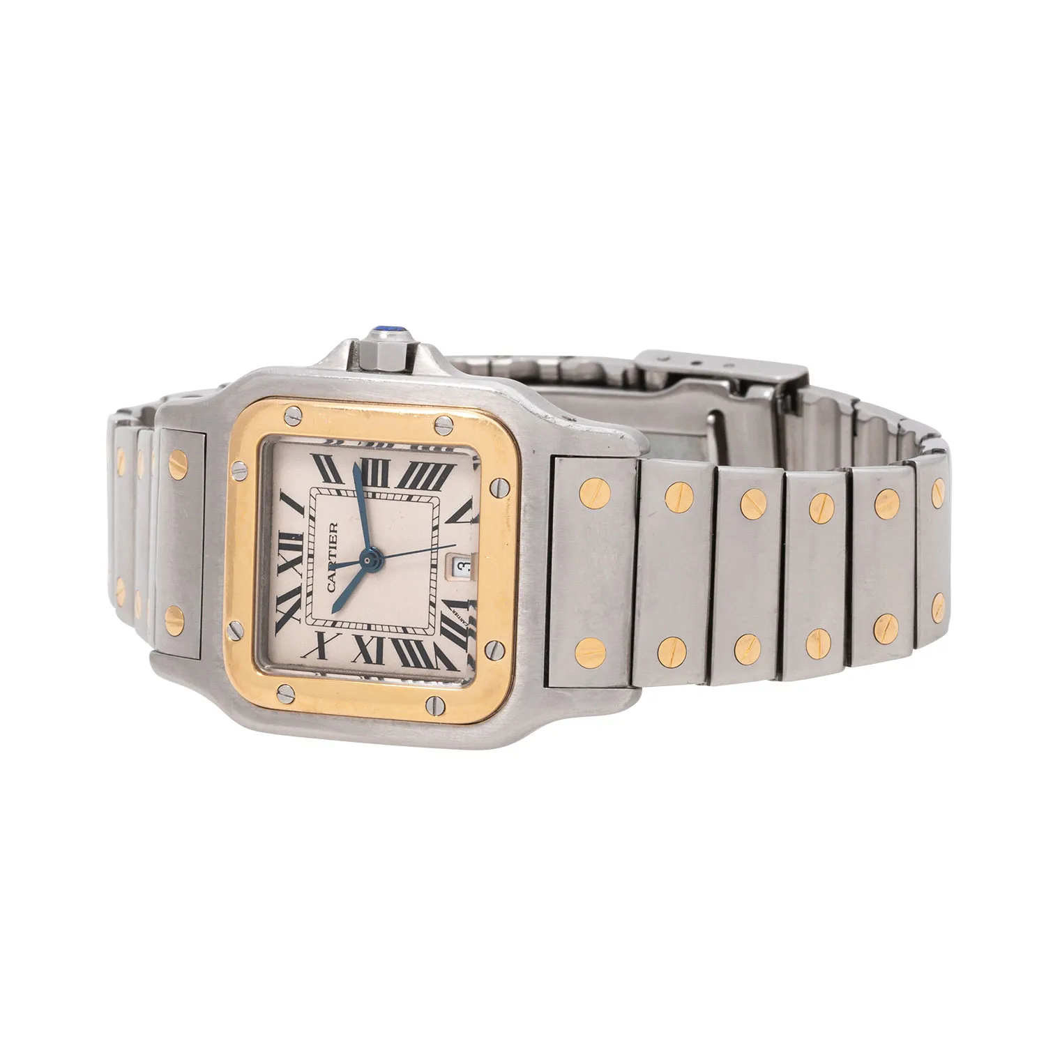 Cartier Santos Galbée 187901 29mm Yellow gold and Stainless steel Cream 4