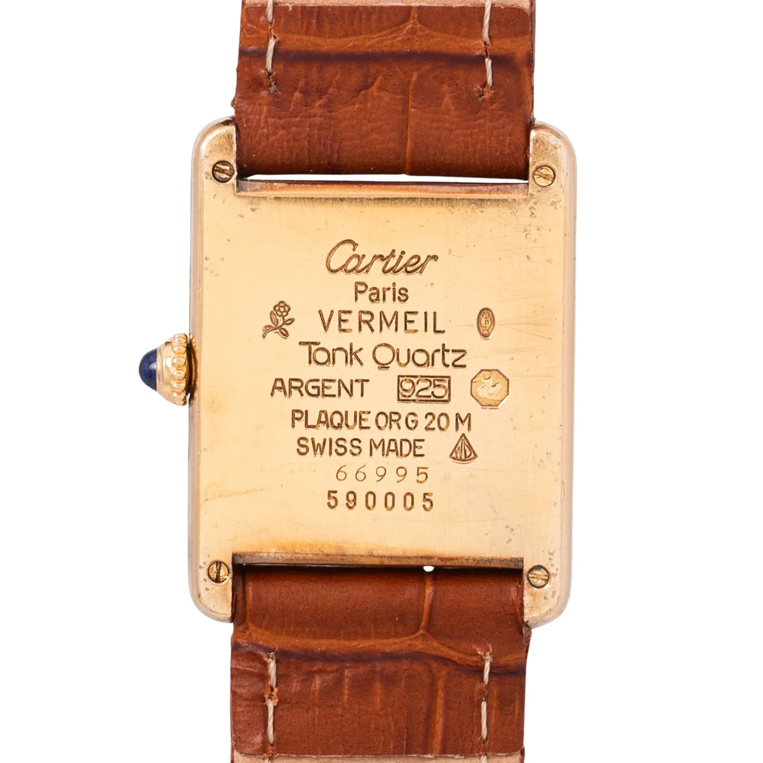 Cartier Tank Vermeil 590005 23mm Silver and Gold-plated 1