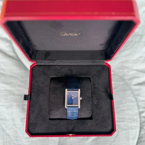 Cartier Tank WSTA0055 25.5mm Stainless steel Blue