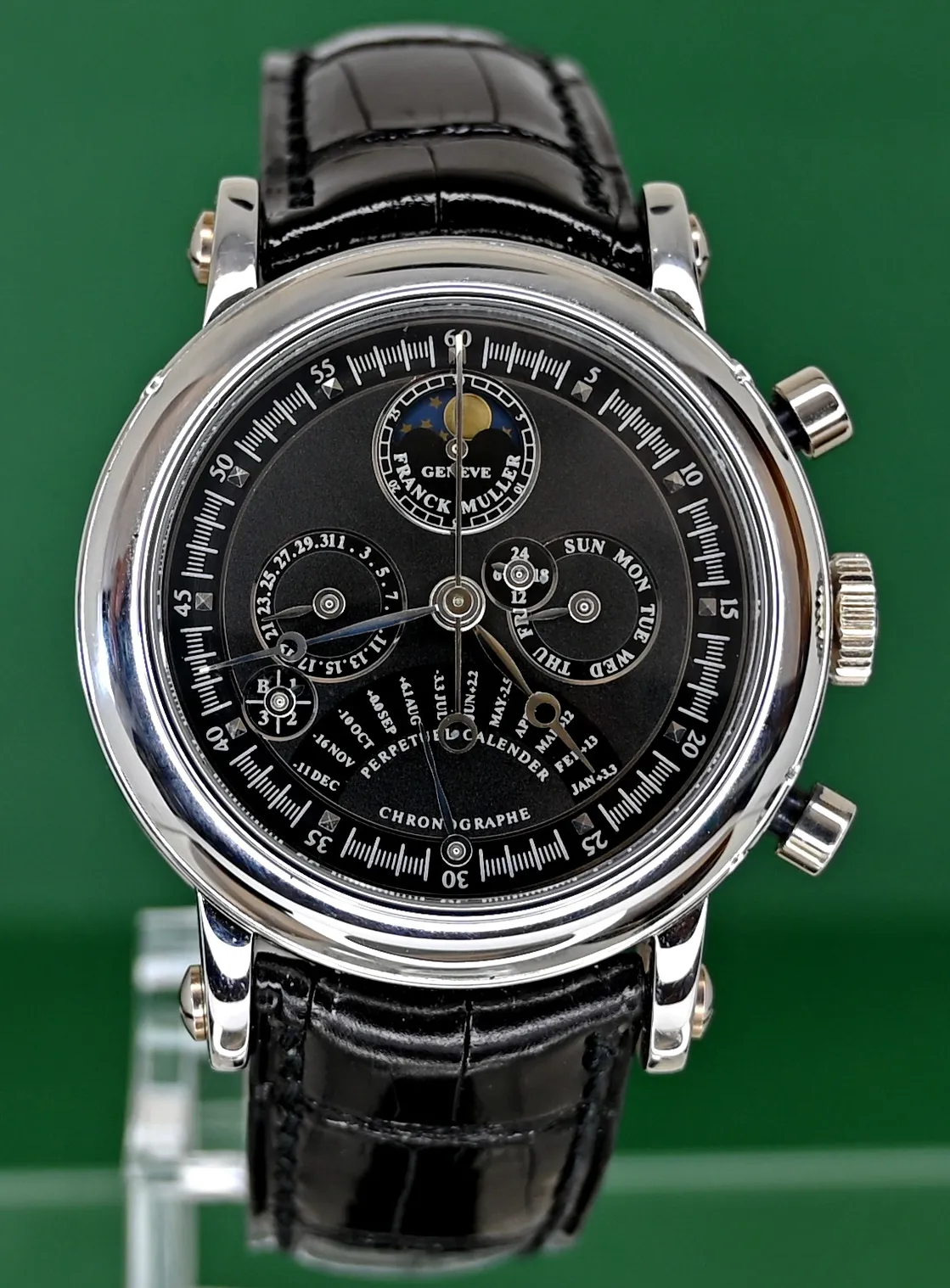 Franck Muller Perpetual Calendar 7000 QP E 39mm Platinum Black 1