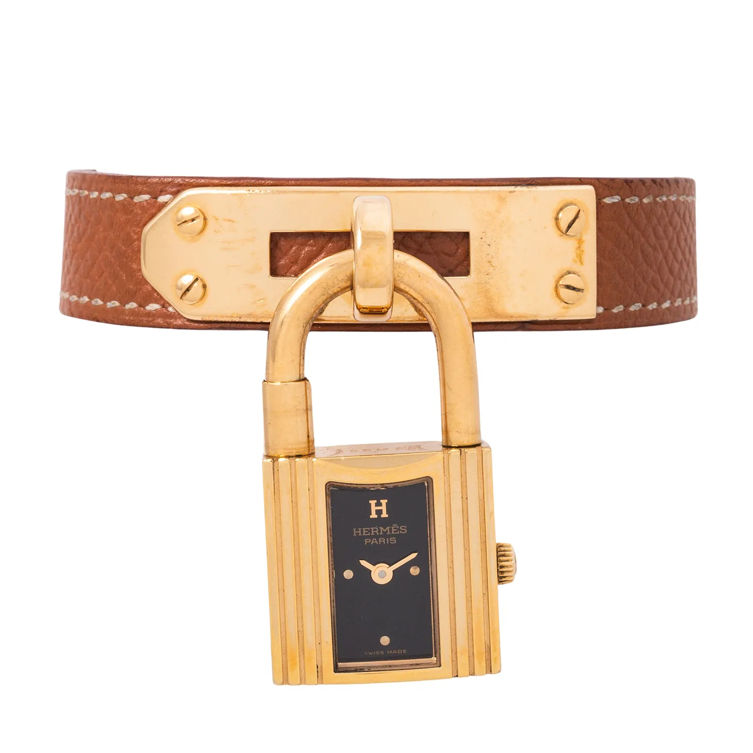 Hermès Kelly-Cadenas KE1.210 20mm Gold-plated Black