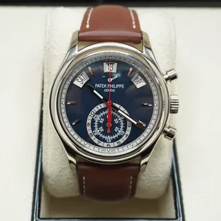 Patek Philippe Annual Calendar Chronograph 5960/01G-001 White gold Blue