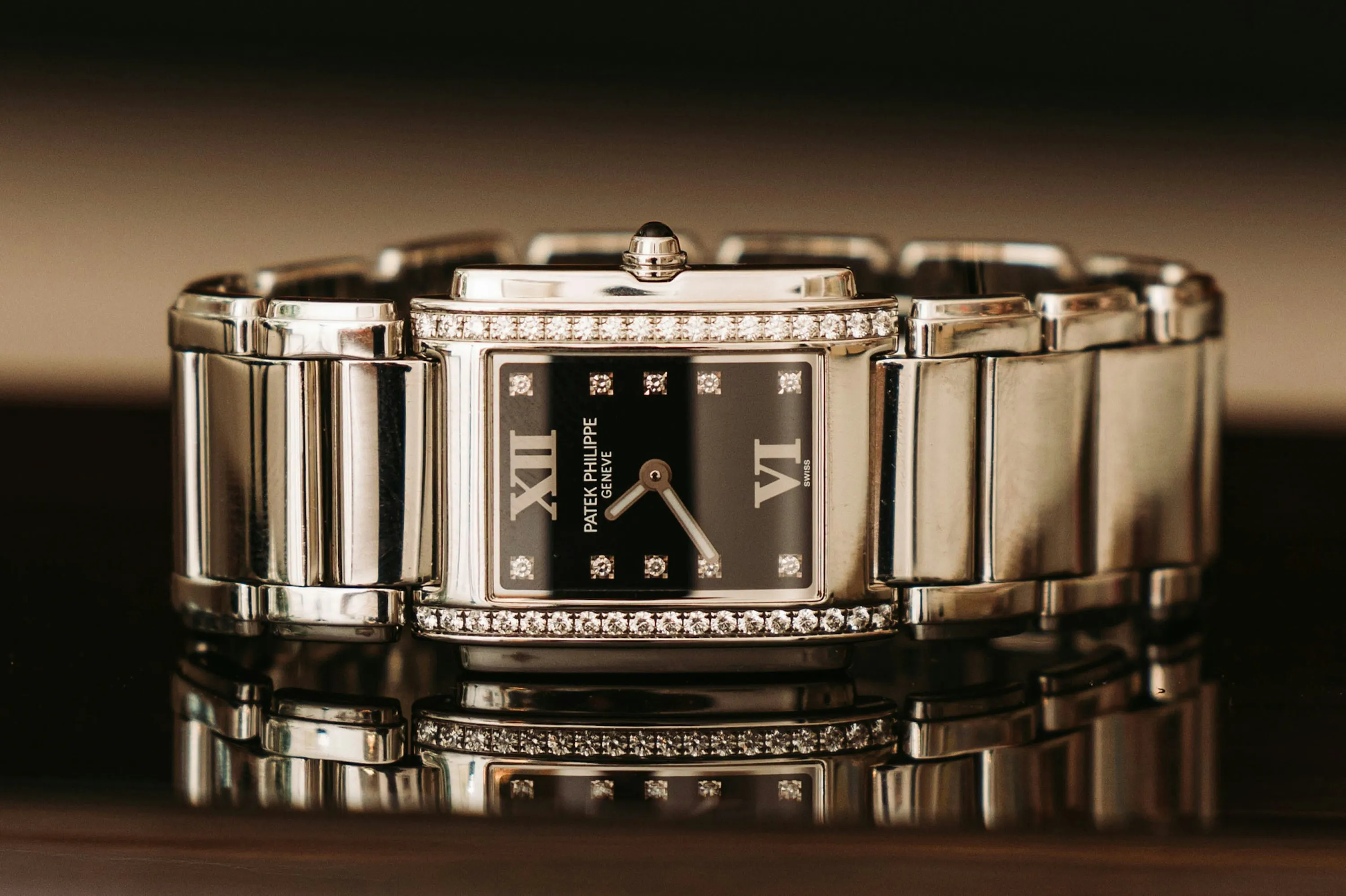 Patek Philippe Twenty~4 4910/10A 25mm Stainless steel and Diamond Black 4