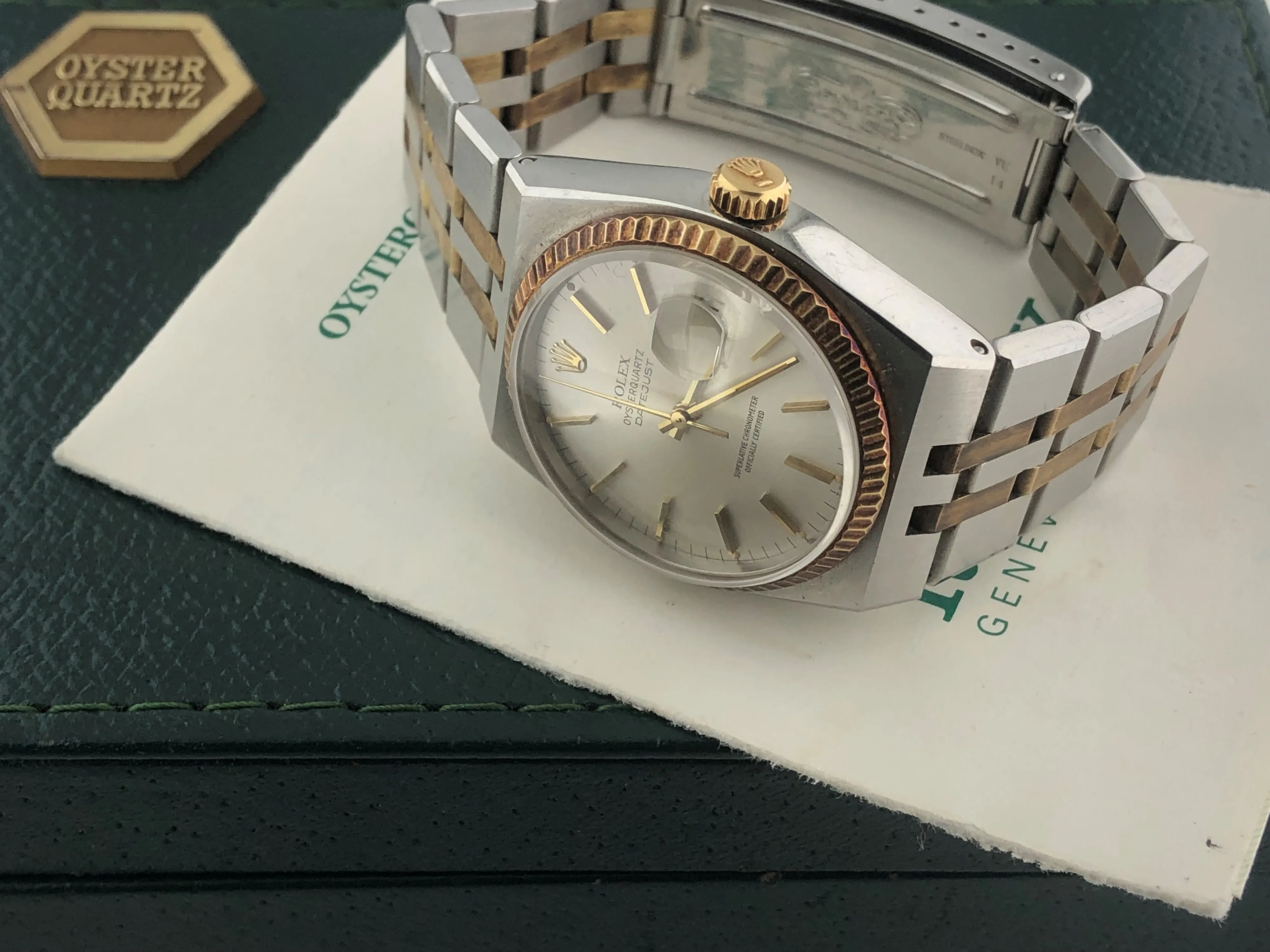 Rolex Oyster Yellow gold and stainless steel Silver