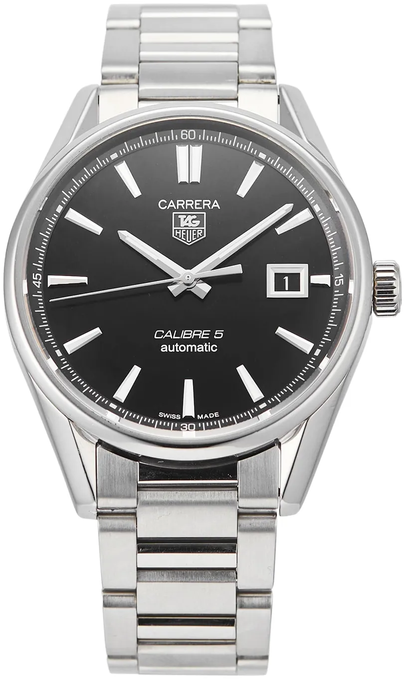 TAG Heuer Carrera Calibre 5 WAR211A.BA0782 39mm Stainless steel Black