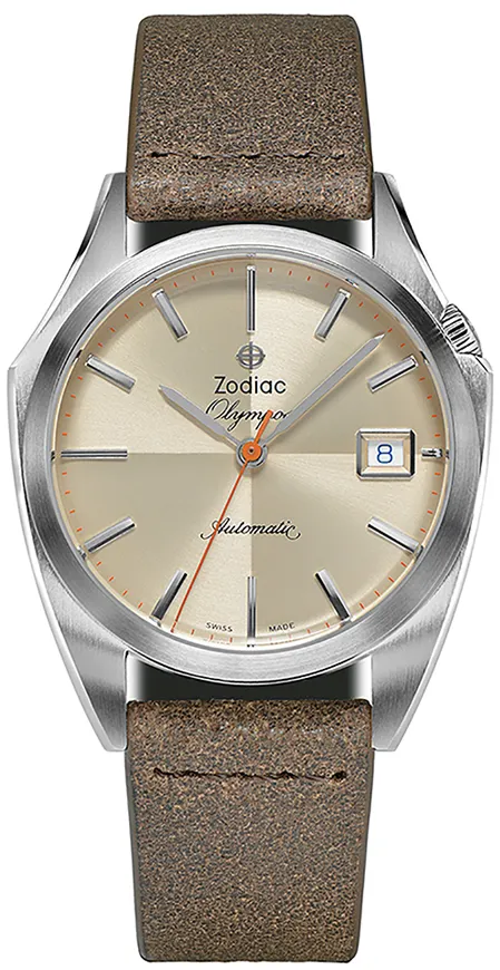 Zodiac Olympos ZO9702 37mm Stainless steel Beige