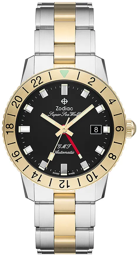 Zodiac Sea Wolf ZO9406 40mm Yellow gold and Stainless steel Black