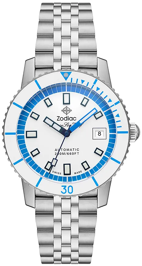 Zodiac Sea Wolf ZO9291 40mm Stainless steel White