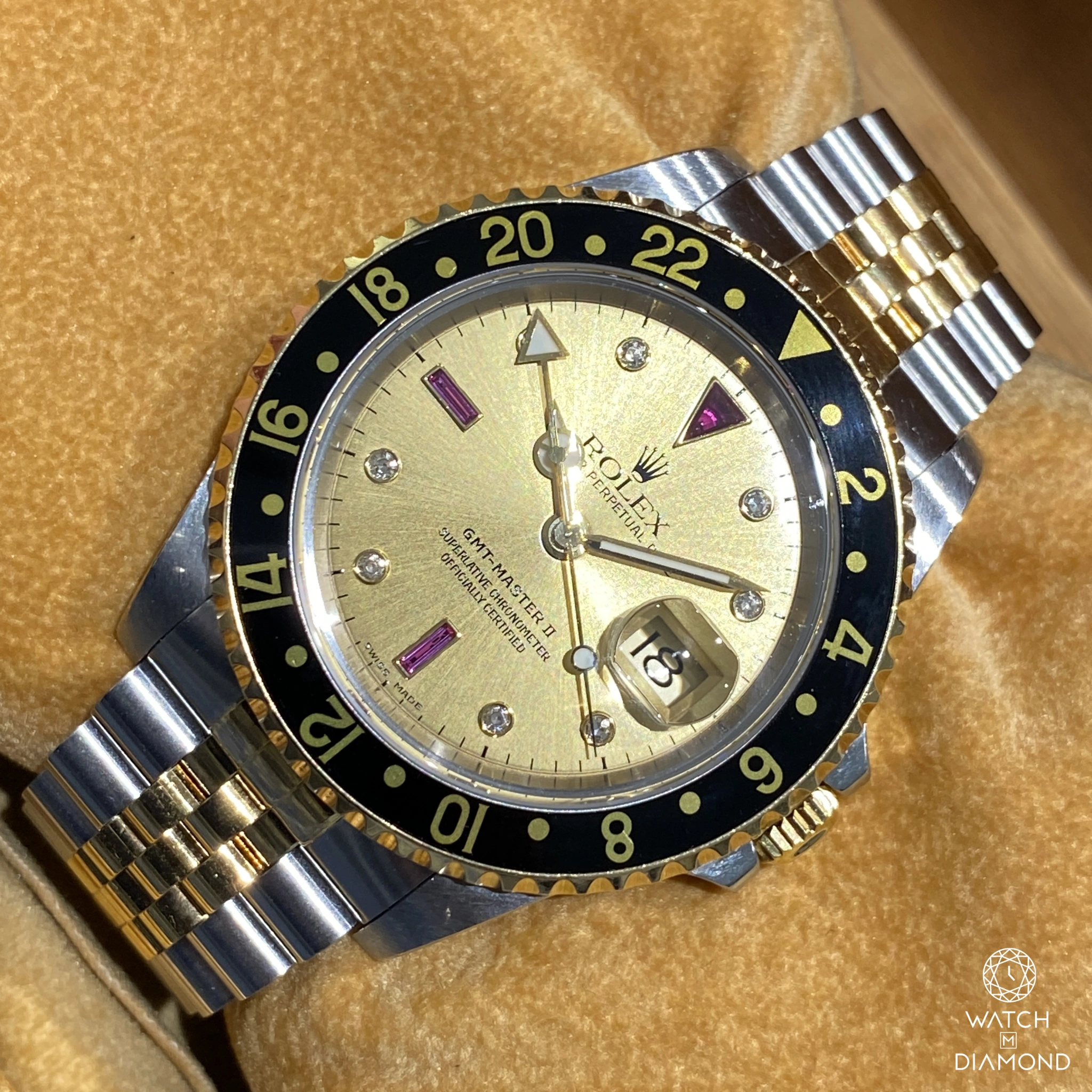 Rolex GMT-Master II 16713 40mm Acciaio e Oro Giallo Champagne 2