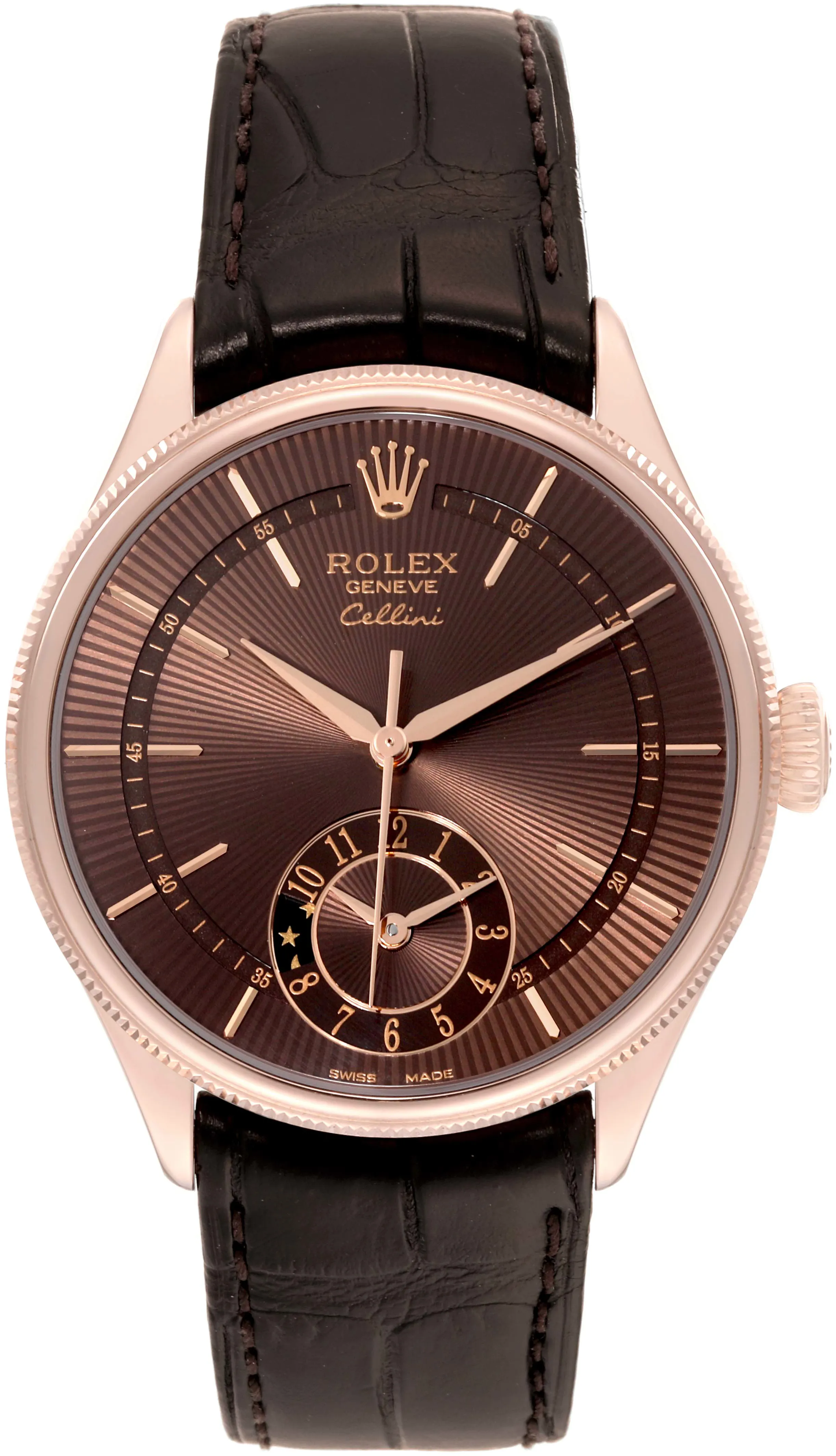 Rolex Cellini 50525 39mm Rose gold Brown