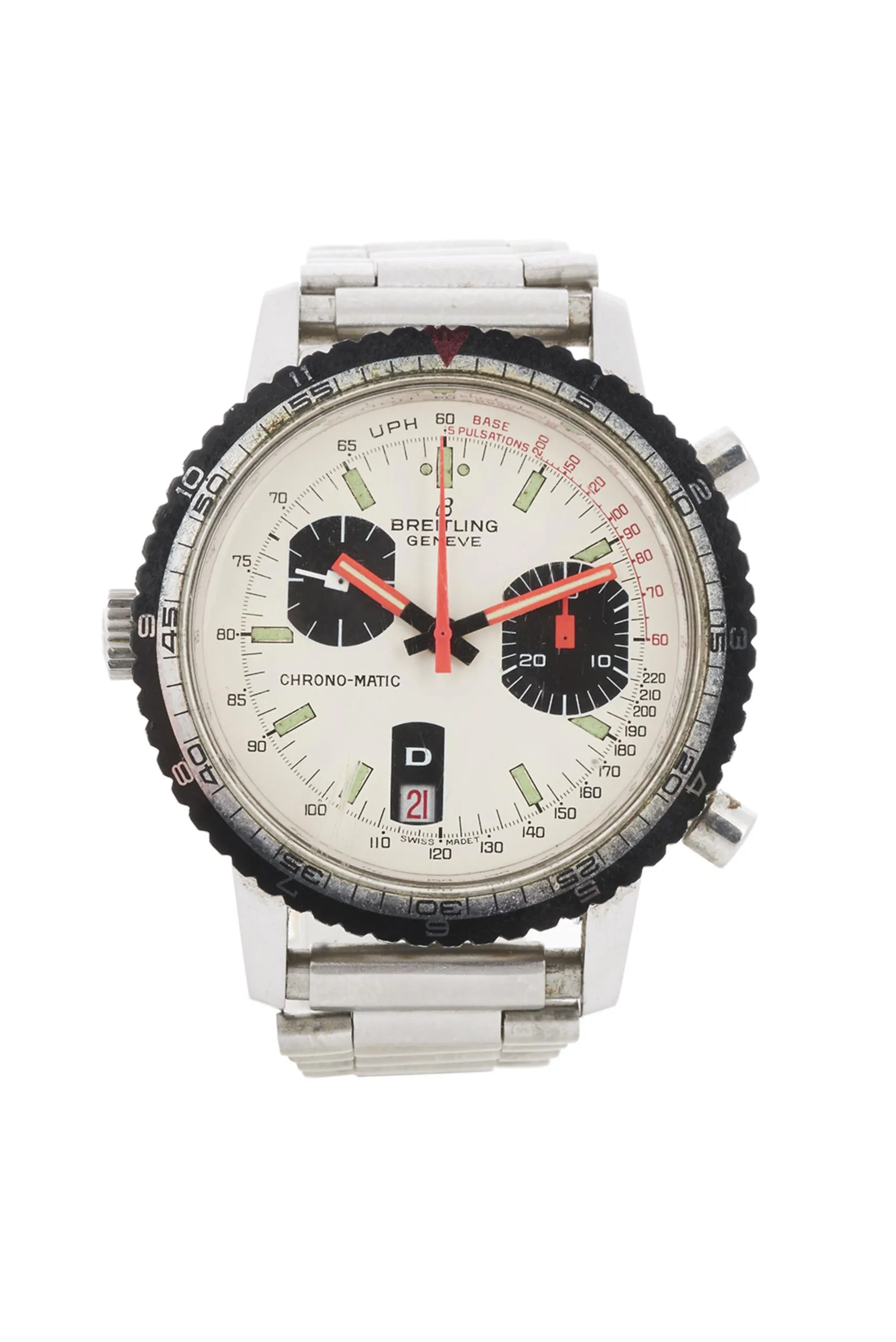 Breitling Chrono-Matic 2110-15 39mm Stainless steel Ivory