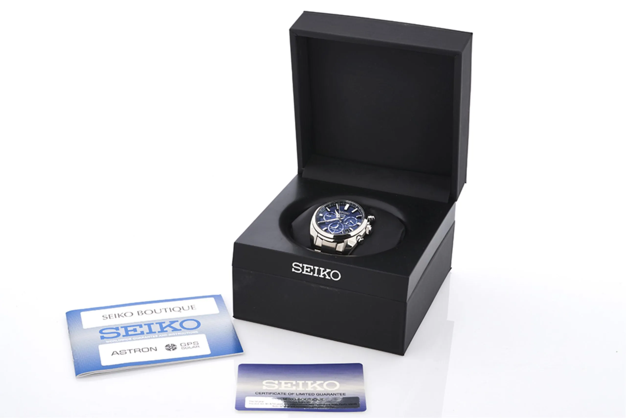 Seiko World Time 5X53 38mm Stainless steel Blue 4